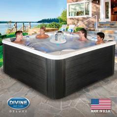 6 5 2 4 Divine Hot Tubs Sinclair 115-jet, 7-person Spa 3 1 7 Features: 4 Pumps with 24/7 Filtration System 75