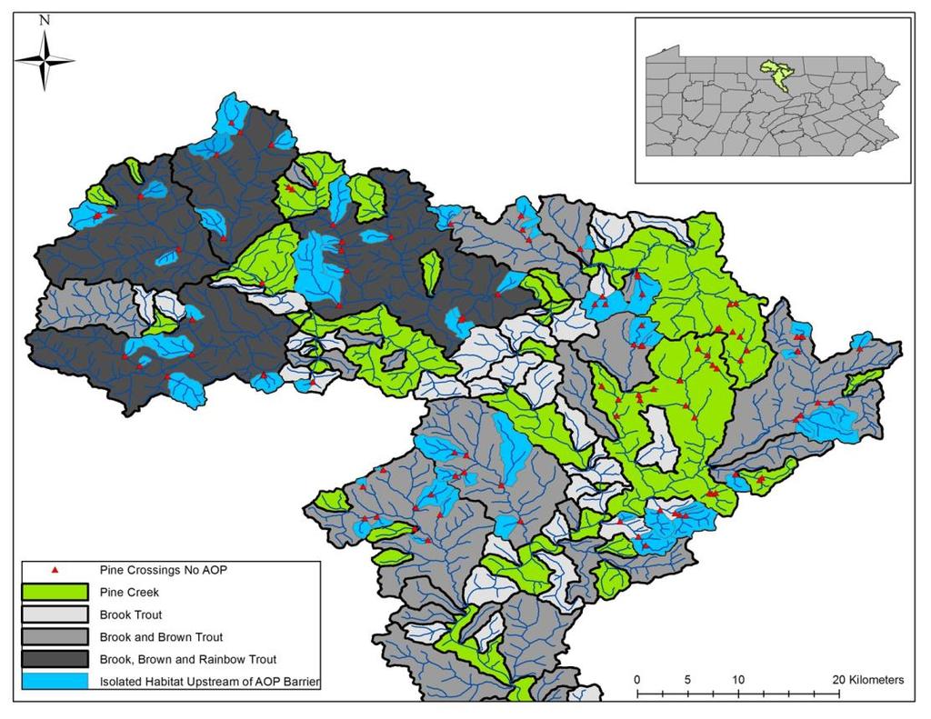 1,100 culverts in Pennsylvania Data used to help groups and managers identify and prioritize