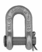 SCREW PIN ANCHOR SHACKLES G-209 S-209 Screw pin anchor shackles meet the performance requirements of Federal Specification RR-C-271D Type IVA, Grade A, Class 2, except for those provisions required