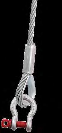 Rope Slings. 3-leg. 3RKS. EN 13414 1-layer round strand rope sling with fiber core, galvanized, 1960 N/mm 2, with three-piece suspension link - thimble/shackle Effective length L Art.