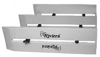 instantly. To store, simply fold the outside board forward. Each board can be used on either port or starboard.