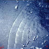 Figure 1 Space shuttle images of internal waves in the Sulu Sea