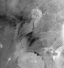 Figure 2 ERS-1 SAR image of internal waves near the Galapagos Islands The ERS-1 SAR image was taken at 16:20 (GMT) Nov. 18, 1992. The coverage of the image is 100 km 100 km.