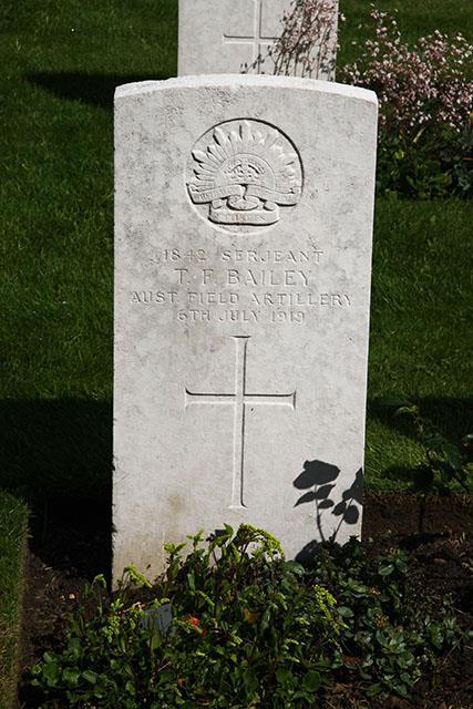 Photo of Serjeant T. F. Bailey s Headstone in St.