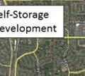 There is one proposed gated entrance at the self-storage facility east end.