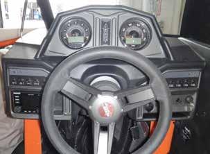 INSTRUMENT PANEL THE AXIS DASH The Axis instrument panel dash features include: Speedometer Tachometer Accessory switches Media controls Key ON-OFF ignition Functionality is explained in this section.