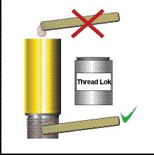 Apply Thread Lok to the casing pin thread.