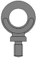 Dynamo Eyebolt Have a large eye and a small collar diameter. Normally fitted by the manufacture to the item They need not be marked with a S.W.