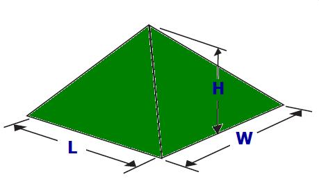 Rectangular Base Pyramid To get the volume of a rectangular base pyramid we need to