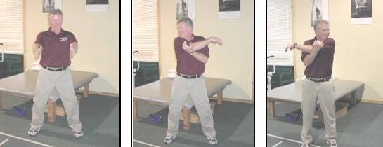 Dynamic Neck Rotation Stretch Setup: Golf Action: Stand with your correct golf posture.