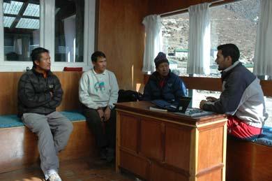 On the trek to Imja, Dawa Steven spent time talking to the local residents to find out what they understood about global warming and glacial melt.