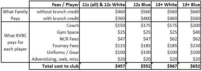 Fee Detail per Team Last Year s Fees: