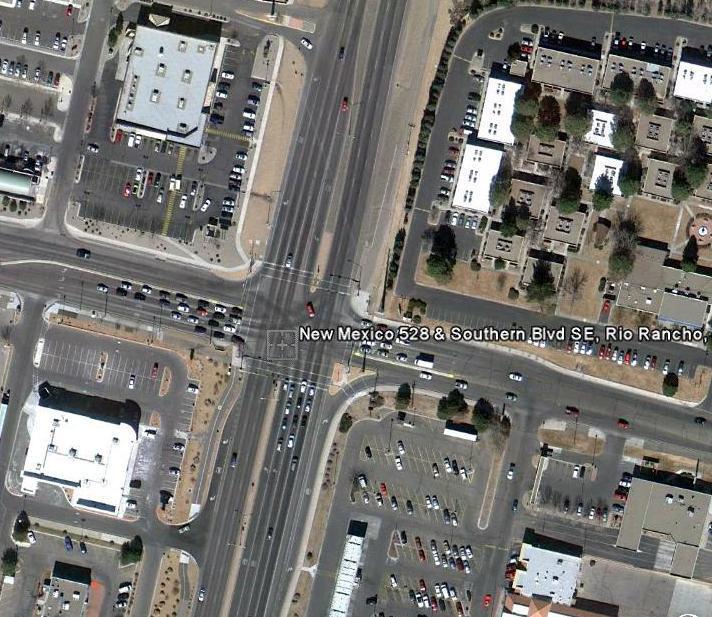 4.2.2 NM528 & Southern Boulevard NM528 & Southern Boulevard is also an actuated cordinated intersection which operates on a 108 second cycle during the morning peak and a 126 second cycle during the