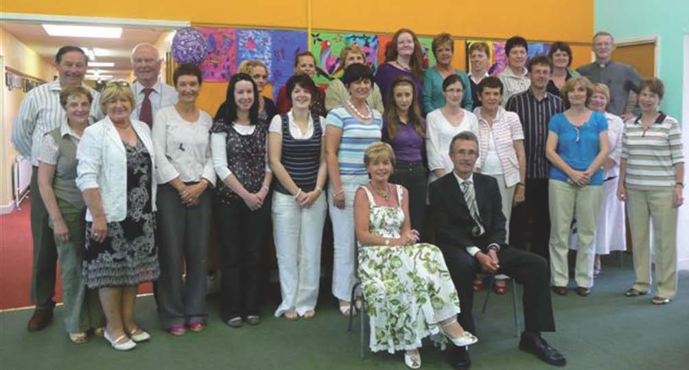 Staff of Scoil Iosa after the Mass to mark Jim Lundon s retirement as Principal, June 2009.