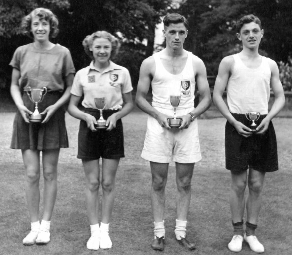 Sports Day 1951 Victor and Victrix Ludorum L-R: