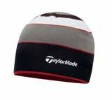 TaylorMade embroidery 100% Acrylic N2297701 - BLACK STRIPED BEANIE DELIVERY 2/1 Knitted beanie with stripe