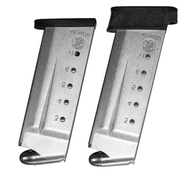 Flush fit 6-round magazine in place Extended 7-round magazine in place FIGURE 55 The magazine tubes are the same for both.