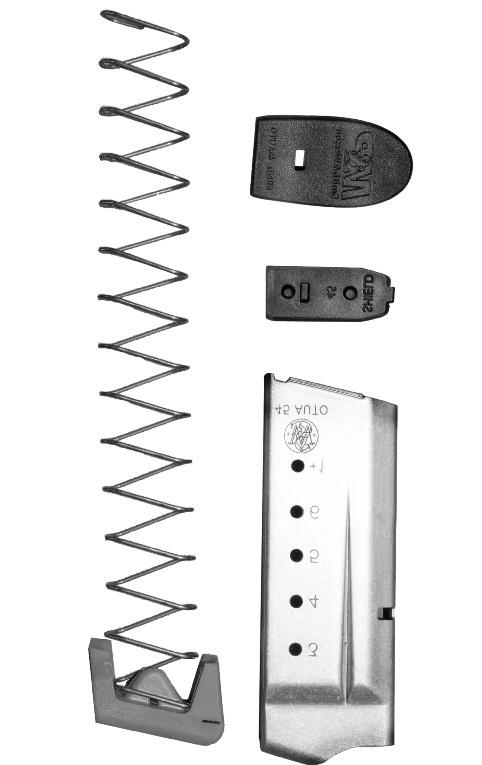 catch for 7-round magazine is mounted on the spring Floorplate for 7-round magazine The 7 round