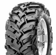 TO SHED MUD BUT ALSO ROLL SMOOTHLY ON HARDPACK RADIAL CONSTRUCTION PROVIDES A PLUSH FEEL AND A LARGE CONTACT PATCH FOR THE ULTIMATE RIDE FEATURES 6- RATED CONSTRUCTION AND A GUARD MU15 Front 25X8.