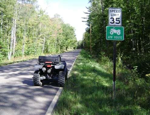 ROUTES = Roads open to legal ATV/snow traffic for