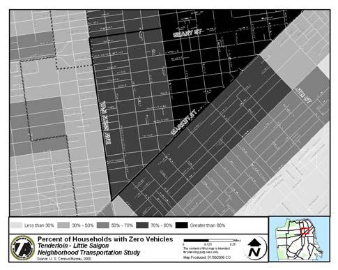 Bike 100% 90% 80% 70% 60% 50% 40% 30% 20% 10% 0% How Tenderloin Residents Get Around Tenderloin Residents vs.