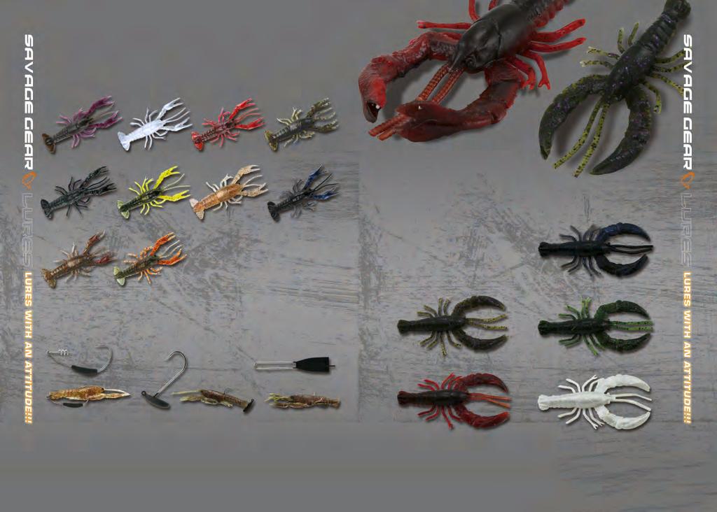 3D Reaction Craw Realistic 3D crawfish swim-jig trailer Specially designed craw arms create a heavy flapping action on the retrieve and fall Available in the top bass-catching colors Designed with