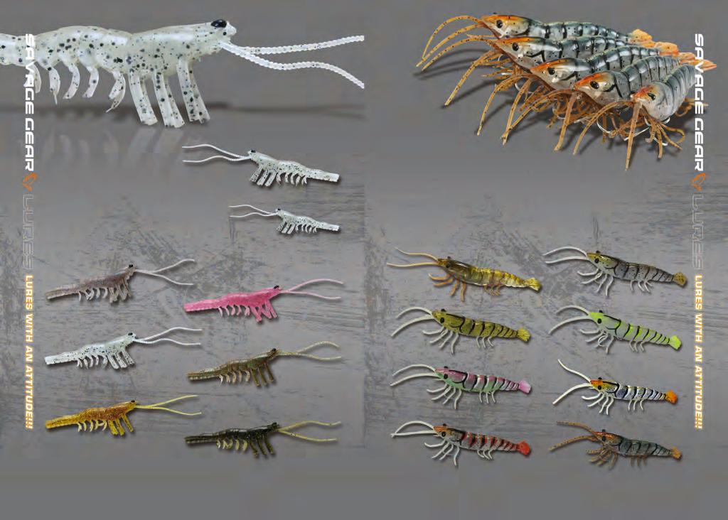 Hard Shrimp Savage Gear introduced the TPE shrimp two years ago and anglers have been recording record catches on the bait ever since. Now Savage Gear has created the TPE Hard Shrimp.