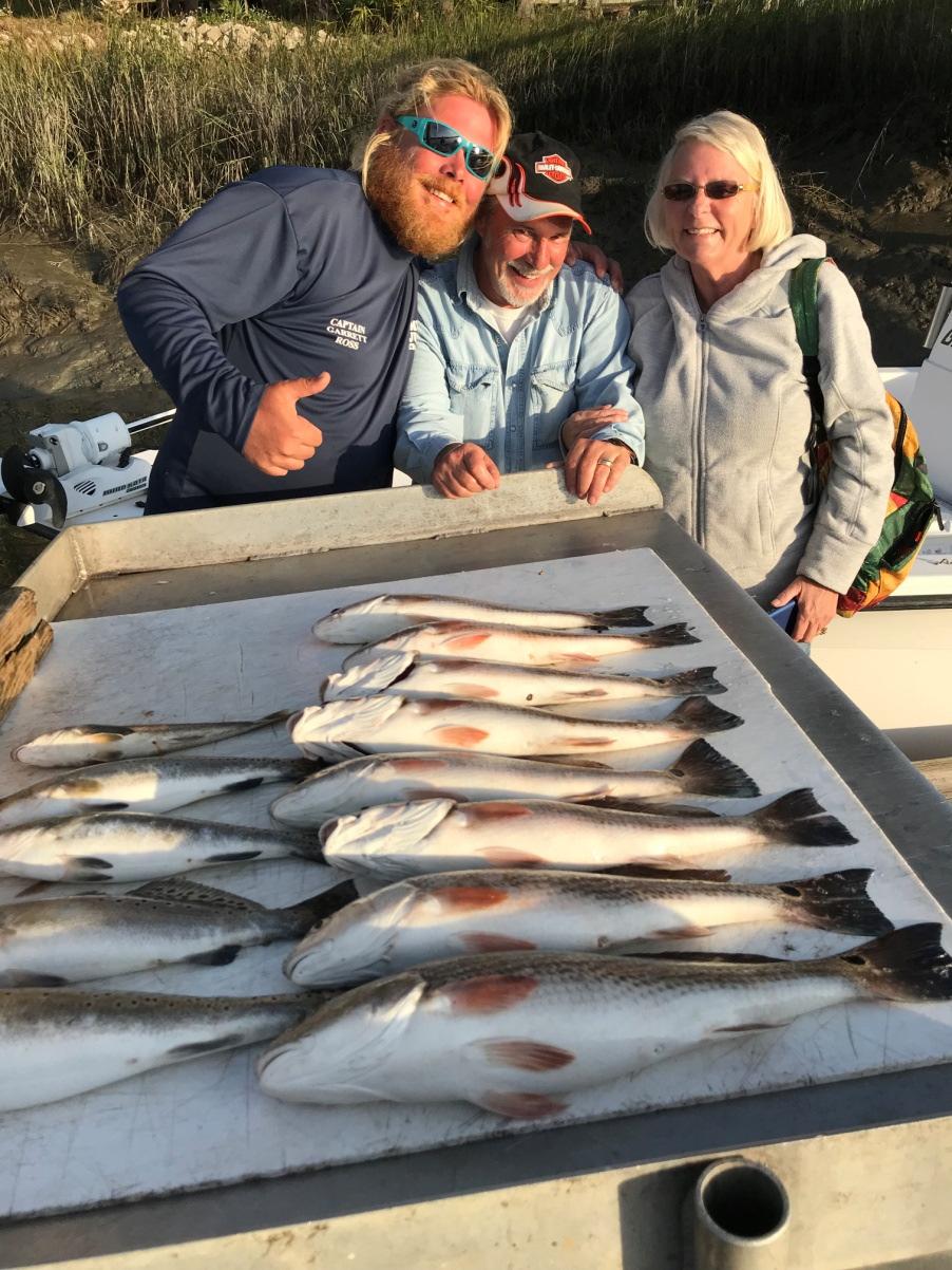 Captain Garret Ross of Miss Judy Charters took Mary and Byran Blue Ridge, Georgia on an inshore catching extravaganza! The caught some, released some, and kept some!