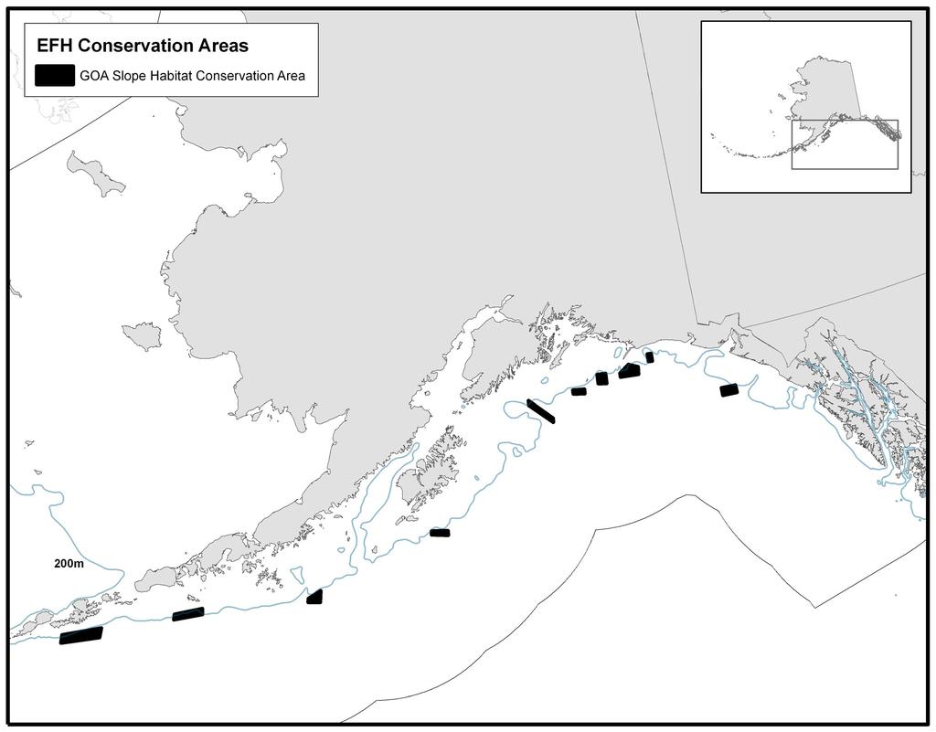 Figure 5. MPA s proposed to conserve essential fish habitat in the Gulf of Alaska area.