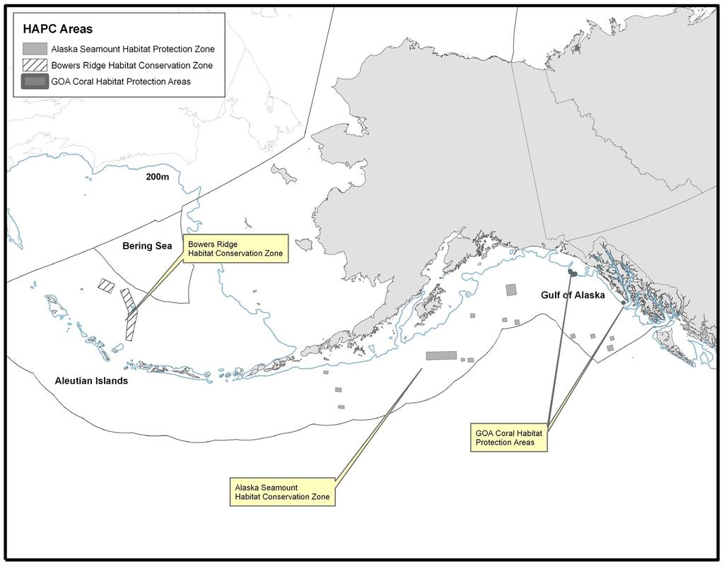 Figure 6. MPA s proposed to protect habitat areas of particular concern. Pass, Cook Inlet, and Copper River net fisheries.