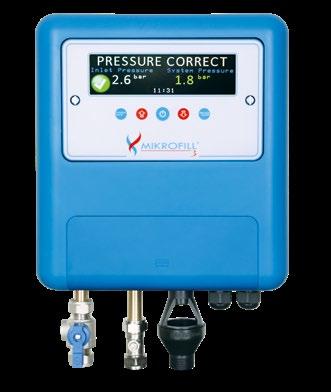 Unlike pump type pressurisation units the Mikrofill 3 is designed to be connected directly to a buildings incoming mains/boosted water supply and fill a heating or chilled water system without the