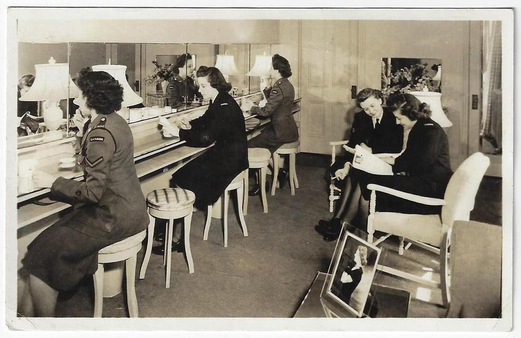 Item 283-04 Canadian Women's Army Corps c1940, RPPC showing CWAC personal in the
