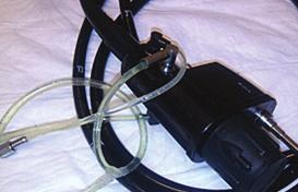 connecting the endoscope adapters to the