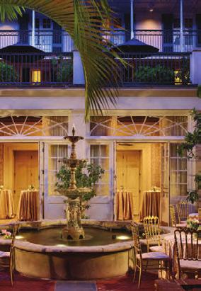 HOTEL HIGHLIGHTS A resort-style hotel with 483 guest rooms including 36 suites, some with balconies, all with dramatic views of the French Quarter or tropical courtyard and featuring the latest