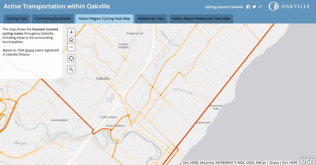 Outcomes Using the popular ArcGIS software from Esri, Oakville started developing an application in April of 2016 that would meet its needs for precise quantification and ease of visualization.