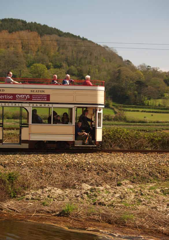Seaton Tramway with stops at
