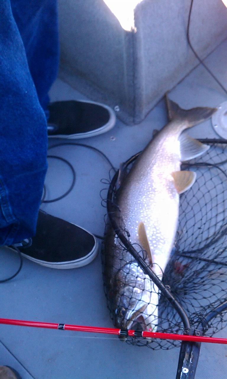 Kokanee fishing at Odell Lake wasn't good but we hooked three Lake Trout.