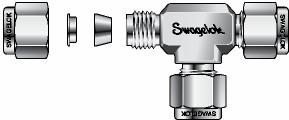 Fitting Components All genuine Swagelok fittings have a nut, back ferrule, and a front ferrule. Care must be used to make sure that they are in the proper order and direction.