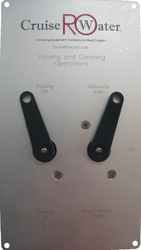 Optional Remote Valving and Cleaning Panel Figure 25: Remove Valving and Cleaning Panel Front and Backside The Remote Valving and Cleaning Panel allows the operator to conveniently clean, flush, or