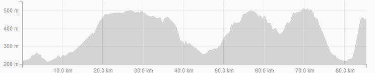 2km Elevation for the Road Race