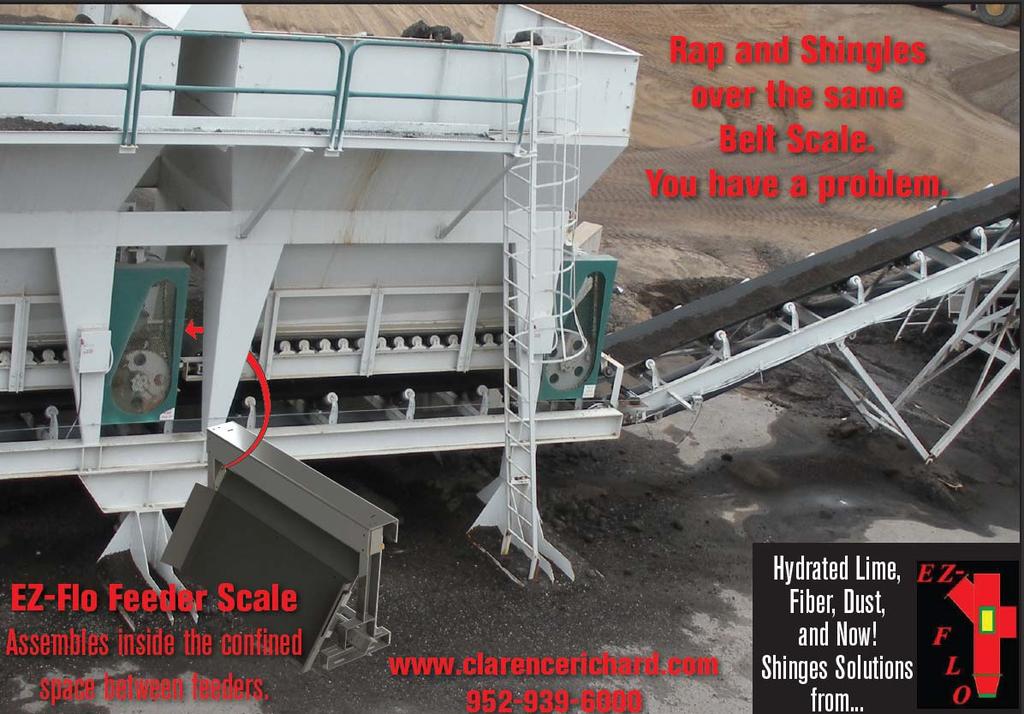 Ez Flo Impact Flow Scale graduates from weighing Baghouse Dust out of an Auger to RAS out of a Feeder Bin.