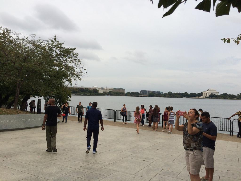 The Tidal Basin in Washington, D.C. is a great place to take a walk. There are many memorials and monuments that surround the Tidal Basin.