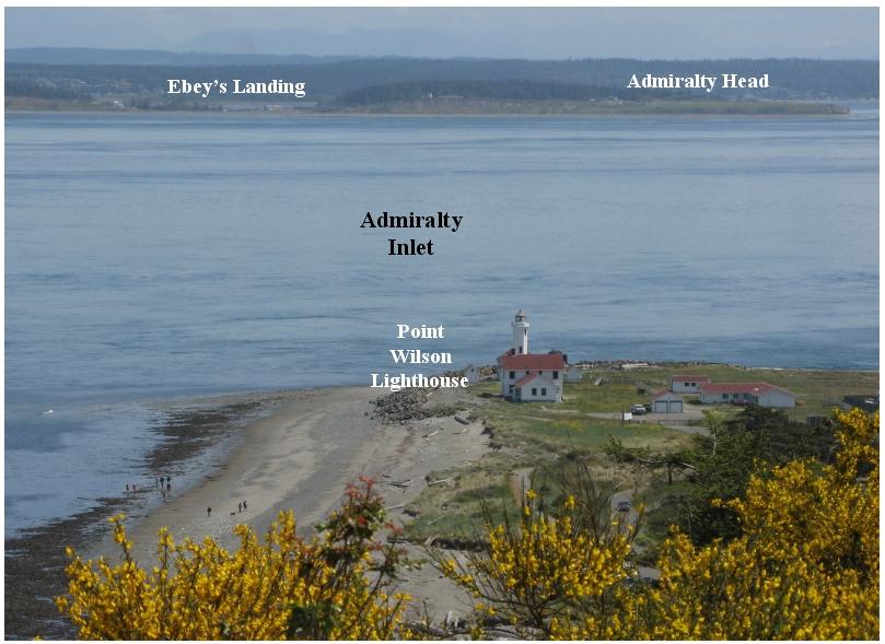 Figure 3-5. Admiralty Inlet from Fort Worden (Polagye et al. 2007) 3.4.1.