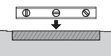There must be no space between the ground and the bottom of the rails. All patio blocks must be flush with the ground, solid and level with each other in all directions.