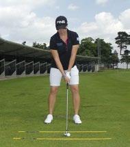 FULL SWING: PRESHOT ROUTINE Aim clubface at right angles to the