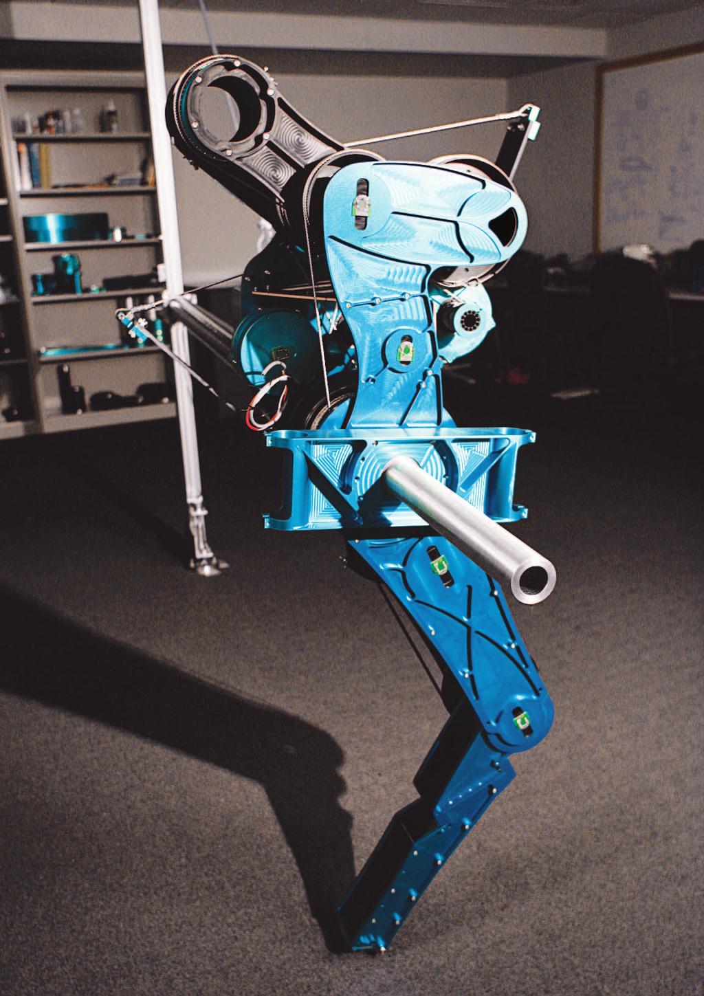 verify and refine several design ideas for leg joints of running and walking robots.