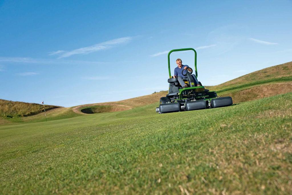 14 8000 E-Cut Hybrid Fairway Mowers The 8000 E-Cut Hybrid: Leaves behind no hydraulic leaks. One fewer tyre track. And a fairway that almost looks like a green. It gets noticed.
