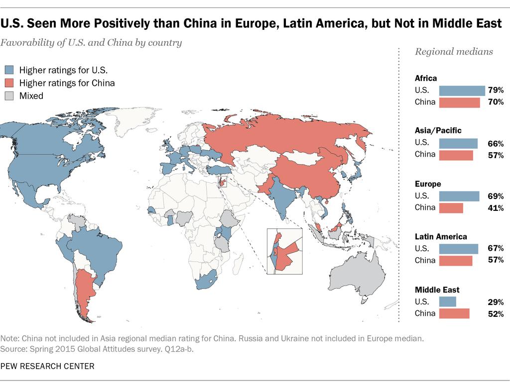 8 These are among the main findings of a new Pew Research Center survey, conducted in 40 nations among 45,435 respondents from March 25 to May 27, 2015.