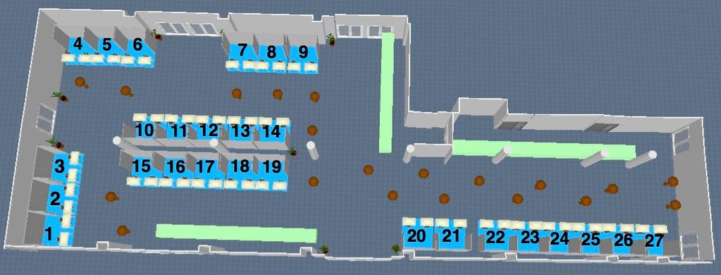 2.6 Exhibition Floorplan Exhibitor at booth #3, 6, 7, 9, 10, 14, 15, 19, 20, 27 can ask the organization to remove one of the side walls. This request should be sent to sterrat@semi.