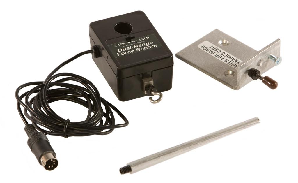 Dual-Range Force Sensor The Dual-Range Force Sensor can be easily mounted on a ring stand or dynamics cart or used as a replacement for a hand-held spring scale.